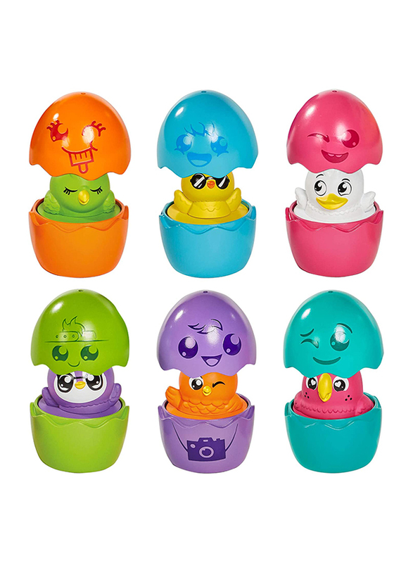 Tomy Hide & Squeak Egg Bus Baby Toy, 13 Pieces, Ages 3+
