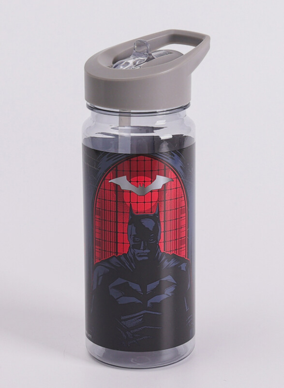 

BTS Bottles Warner Bros. Batman I Am The Shadows Plastic Water Bottle for Ages 3+ Year, 500ml, Grey
