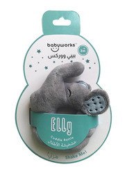 Babyworks Cuddle Rattle Elly Elephant, Grey