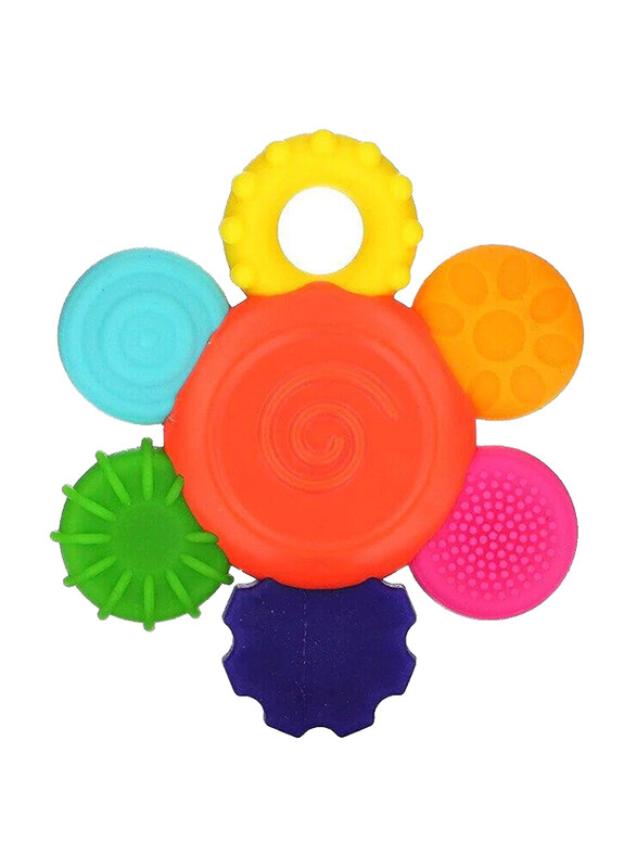 

Sassy Silicone Flower Teether Rattle, Multicolour