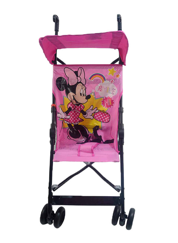 

Disney Minnie Mouse Basic One Position Buggy Comfort Height Umbrella Baby Stroller, Pink