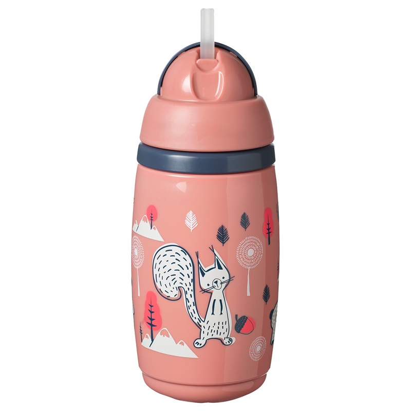 Tommee Tippee Superstar Insulated Straw Cup, 266ml, Pink