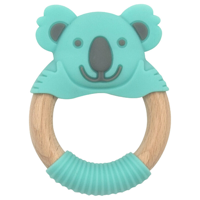 

Babyworks Kenny Koala Teething Ring for Kids, Mint/Grey