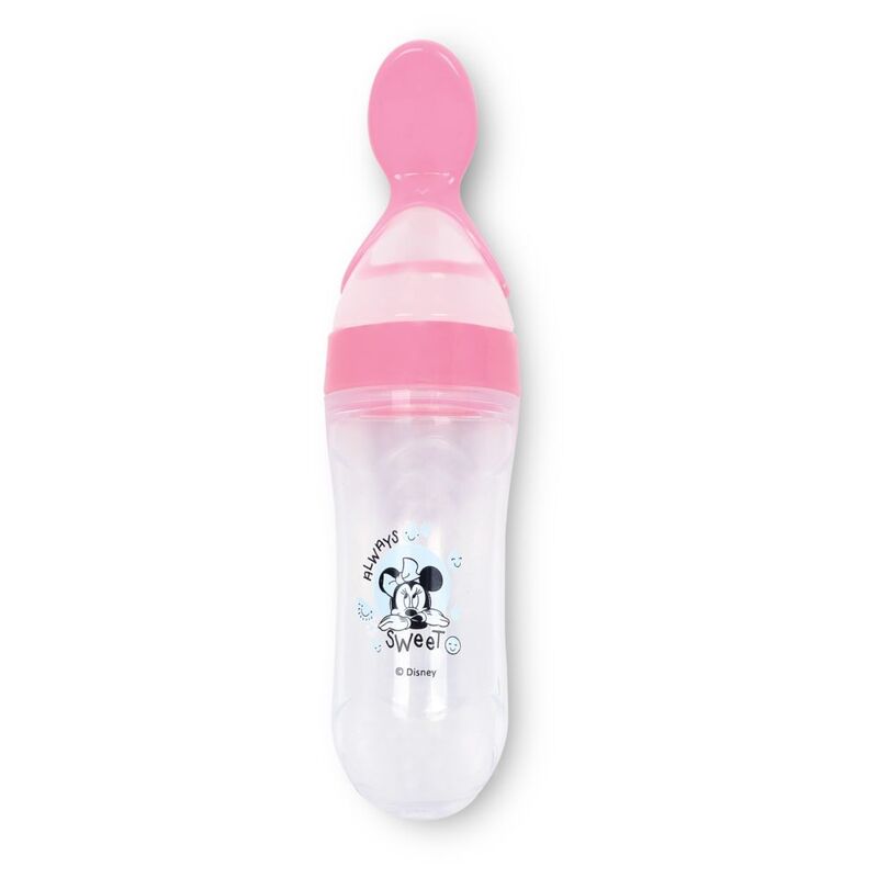 Disney Minnie Mouse Silicone Food Dispensing Spoon, Pink