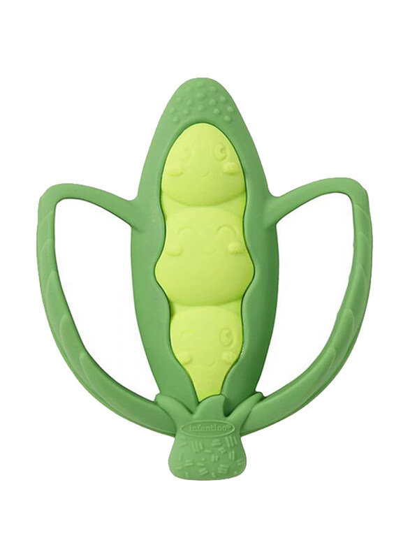 

Infantino Lil Nibbles Textured Silicone Teether, Green