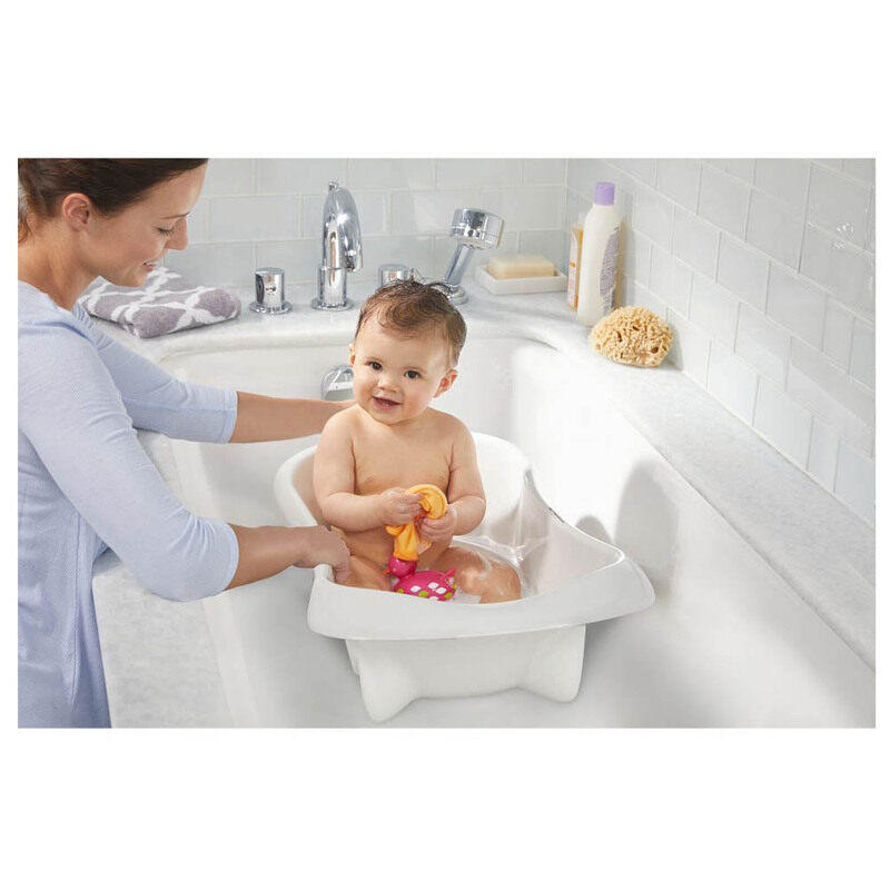 The First Years 4-in-1 Warming Comfort Bath Tub for Baby, Green/White