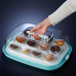 Keeeper Paolo Part Buttler w/ Regular Tray & Muffin Tray, Blue/White