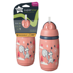 Tommee Tippee Superstar Insulated Straw Cup, 266ml, Pink