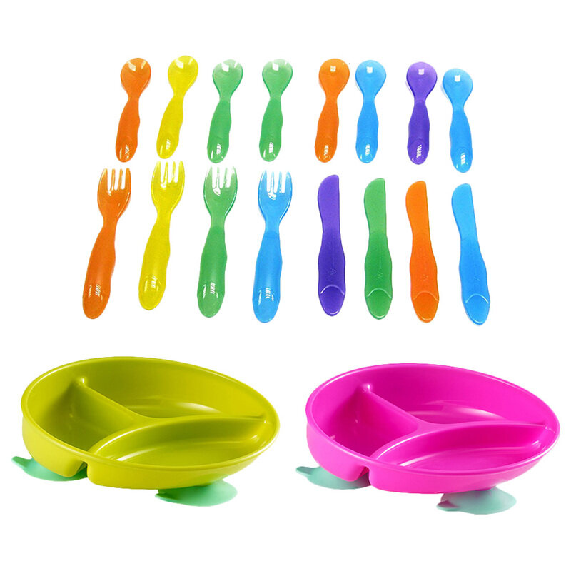 

The First Years Take & Toss Flatware & Inside Scoop Plate Set, Multicolour