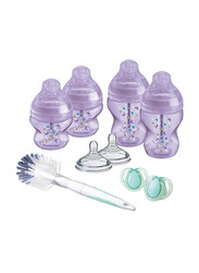Tommee Tippee Closer To Nature Starter Bottle Kit, 9-Piece, Purple