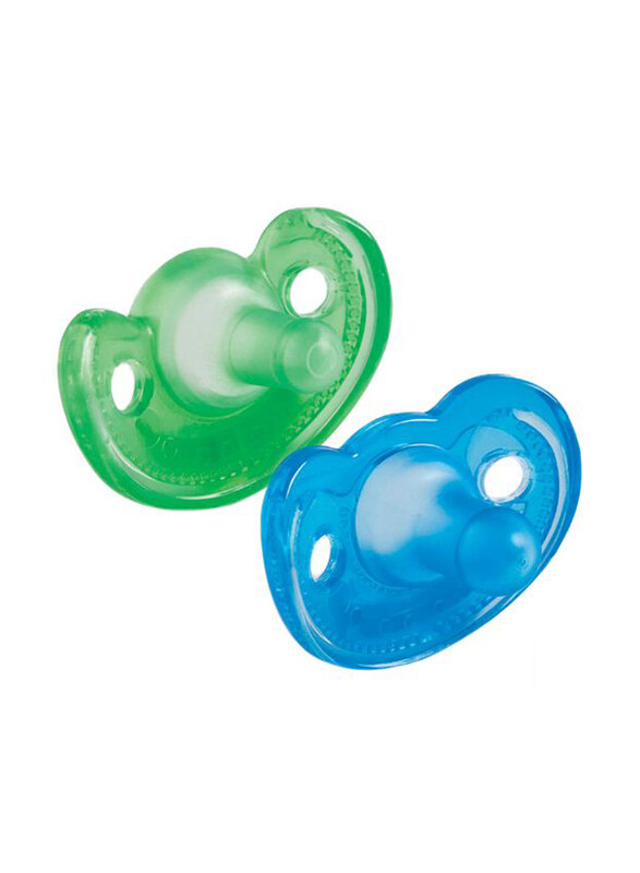 

The First Years Gumdrop Boy Soother for Ages 3 Months, 2-Piece, Blue/Green