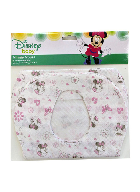 Disney Minnie Disposable Bibs 8pcs, White