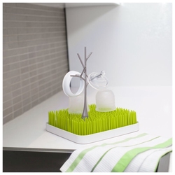 Boon Twig Grass and Lawn Countertop Drying Rack Accessory, Grey/Green