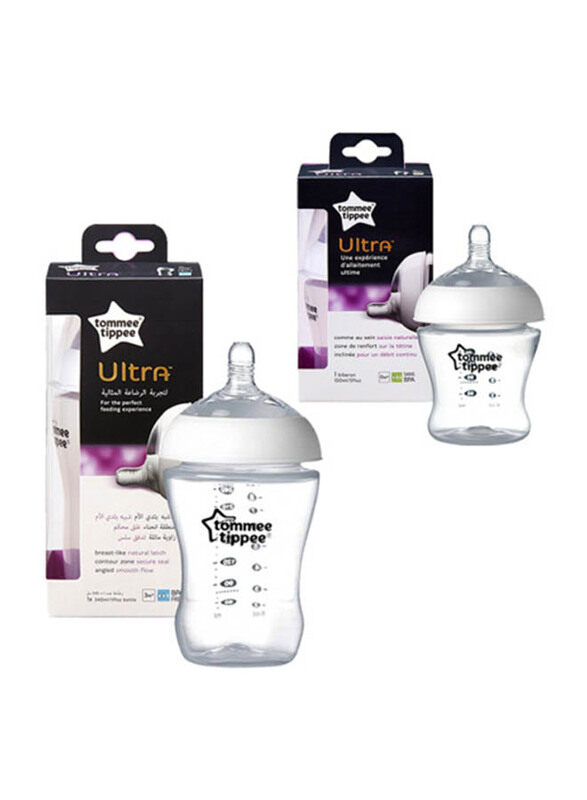 

Tommee Tippee Ultra Bottles 150ml + 340ml, 2 Pieces, Multicolour