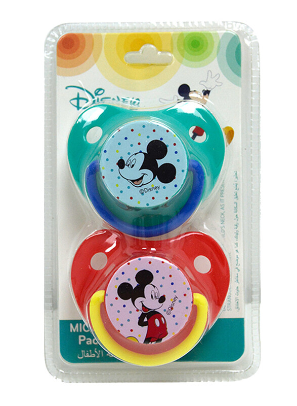 

Disney Mickey Mouse Baby Pacifier Pack of 2, Multicolour
