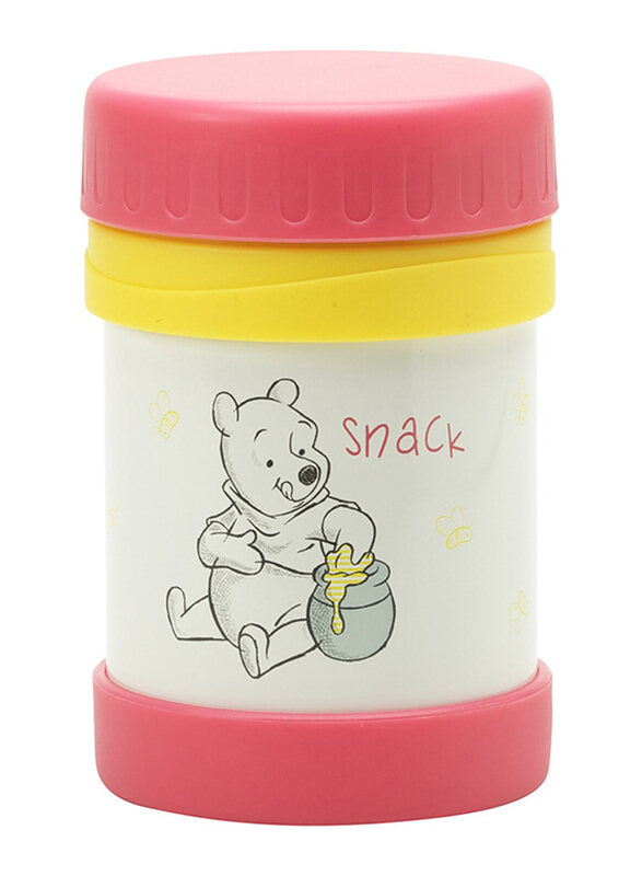 

Disney 350ml Winnie the Pooh Flask, White/Pink