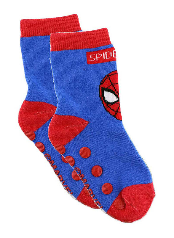 

Marvel Spiderman Kids Anti Slip Socks, 5-8 Years, Blue