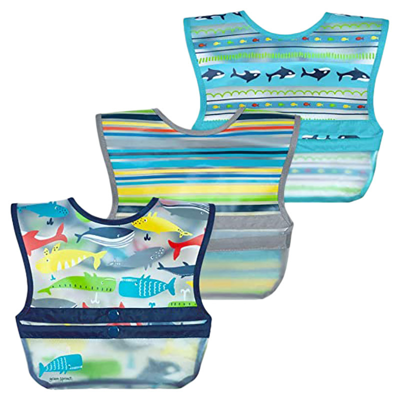 

Green Sprouts Snap & Go Easy Wear Bibs, 3 Pieces, Multicolour