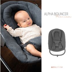 Hauck Alpha Premium Bouncer, Jersey Charcoal