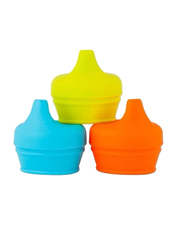 

Boon Snug Stretchy Silicone Reusable Spout Lids, 3 Pieces, Multicolour