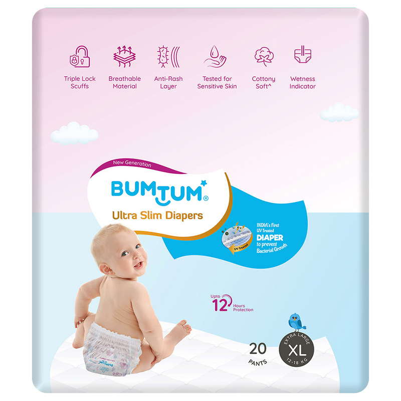 Bumtum Ultra slim Baby Pant Style Diapers, XL, 20 Count