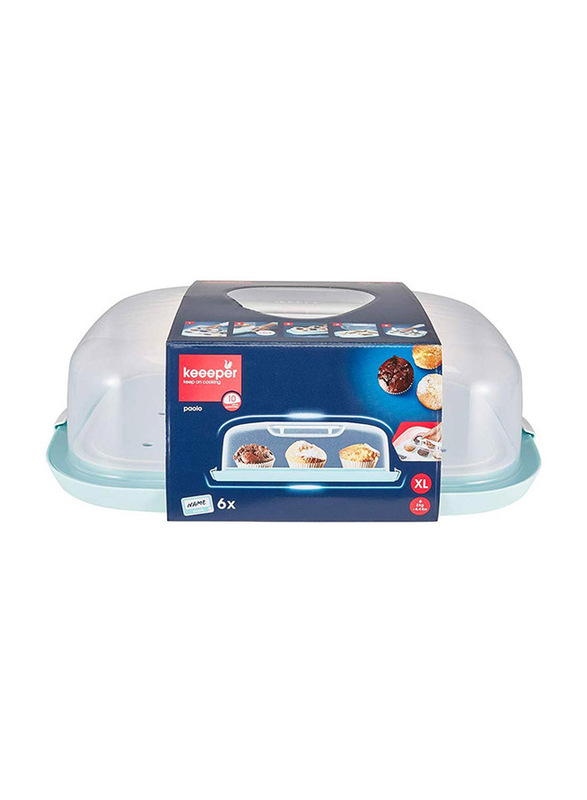 Keeeper Paolo Part Buttler w/ Regular Tray & Muffin Tray, Blue/White