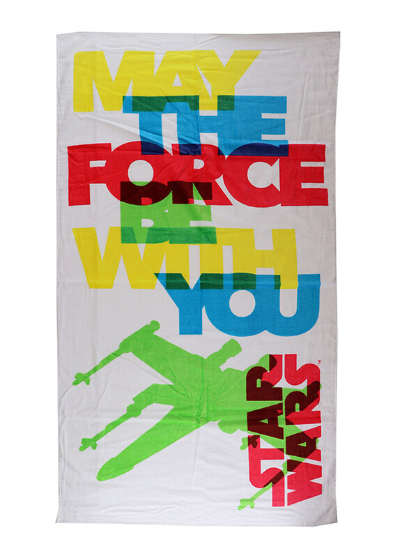 

Disney Star Wars Beach Bath Towel for Boys, 70 x 140cm, White