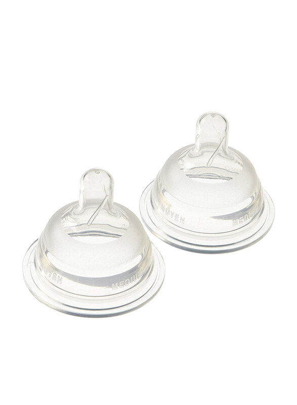 

Playtex Baby NaturaLatch Nipple Medium Flow 2pc, Clear