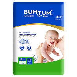 Bumtum Baby Super Jumbo Pants Style Diaper, S, 44 Count