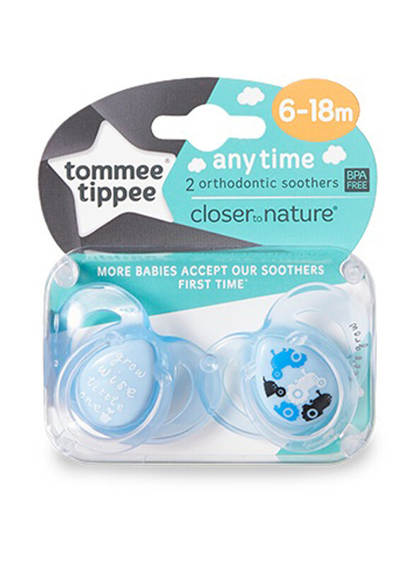 

Tommee Tippee Closer to Nature Anytime Soother, 2 Pieces, Purple