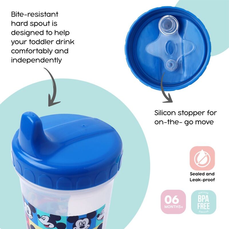 Disney Baby Sippy Cup, 2 Piece, 300ml, Blue/Green