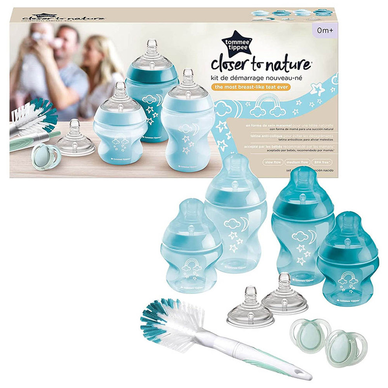 Tommee Tippee Newborn Baby Bottle Starter Kit, Blue