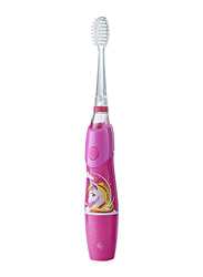 Brush Baby New Kidzsonic Unicorn Electric Toothbrush, 2 Pieces, Pink