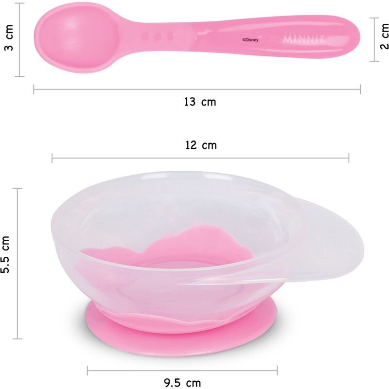 Disney Minnie Mouse Silicone Suction Bowls, Pink