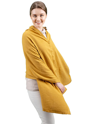 Nurtur 100% Cotton Knitted Maternity Poncho for Women, Regular, Golden Orange