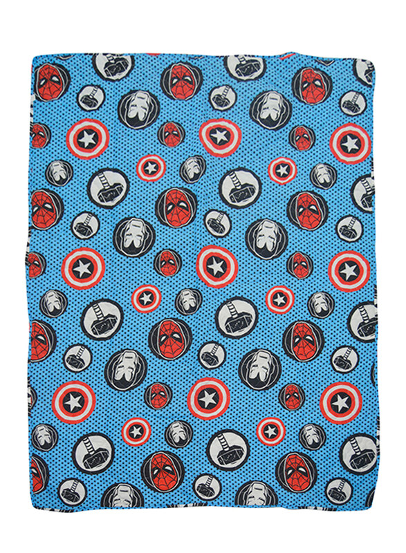 

Marvel Comics Quilted Bedspread Kids Bed Sheet, 160 x 220cm, Blue/Black