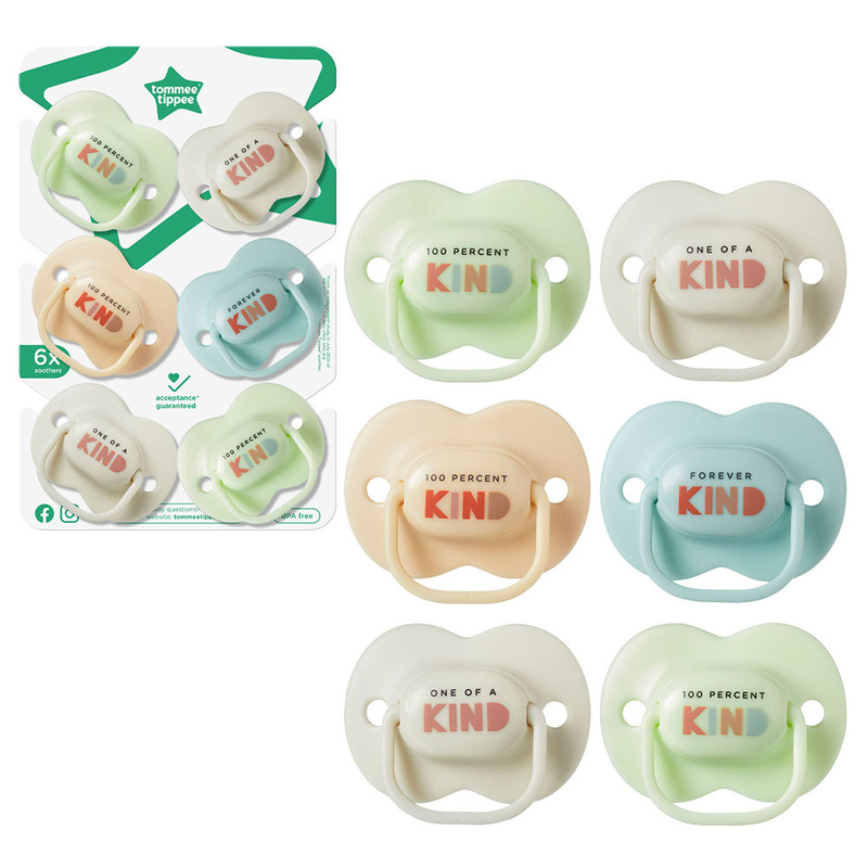 Tommee Tippee Anytime Soother for Newborns, 6 Pieces, Multicolour