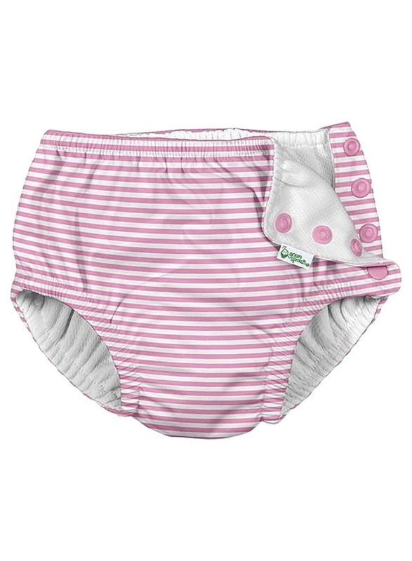 Green Sprouts Snap Reusable Swimsuit Diaper, 3 Years, Light Pink
