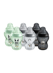 Tommee Tippee Closer To Nature Baby Bottles for Ages 0+ Month, 6 x 260ml, Multicolour