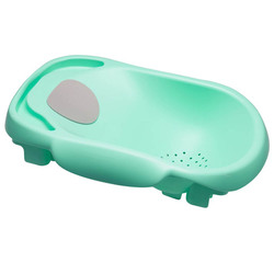 The First Years 4-in-1 Warming Comfort Bath Tub for Baby, Green/White