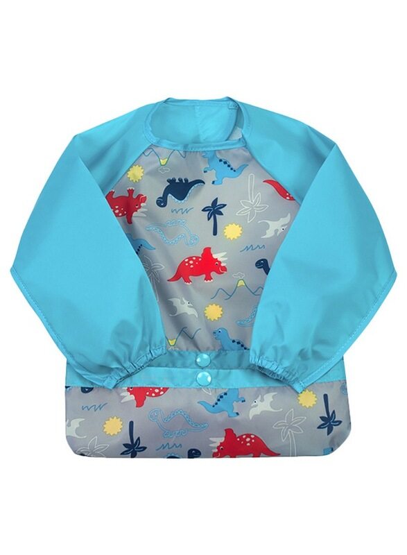 

Green Sprouts Snap & Go Easy Wear Bib Dinosaurs, Blue
