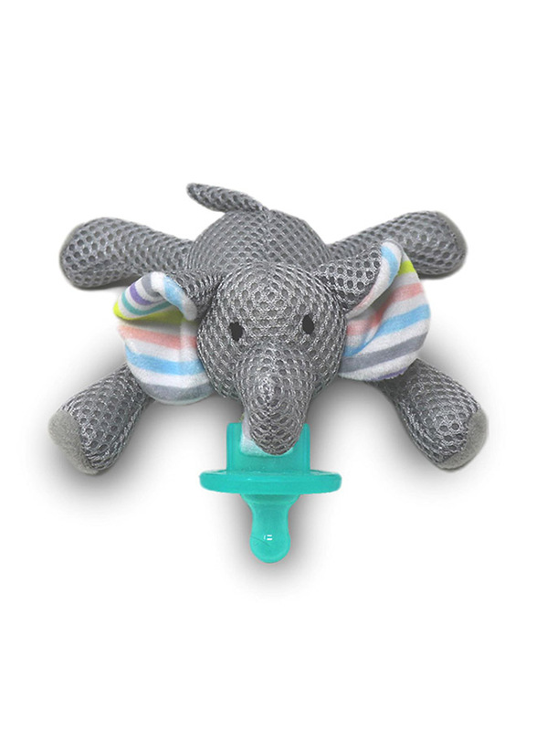 Baby Works Elly Elephant Friend with Pacifier, Grey