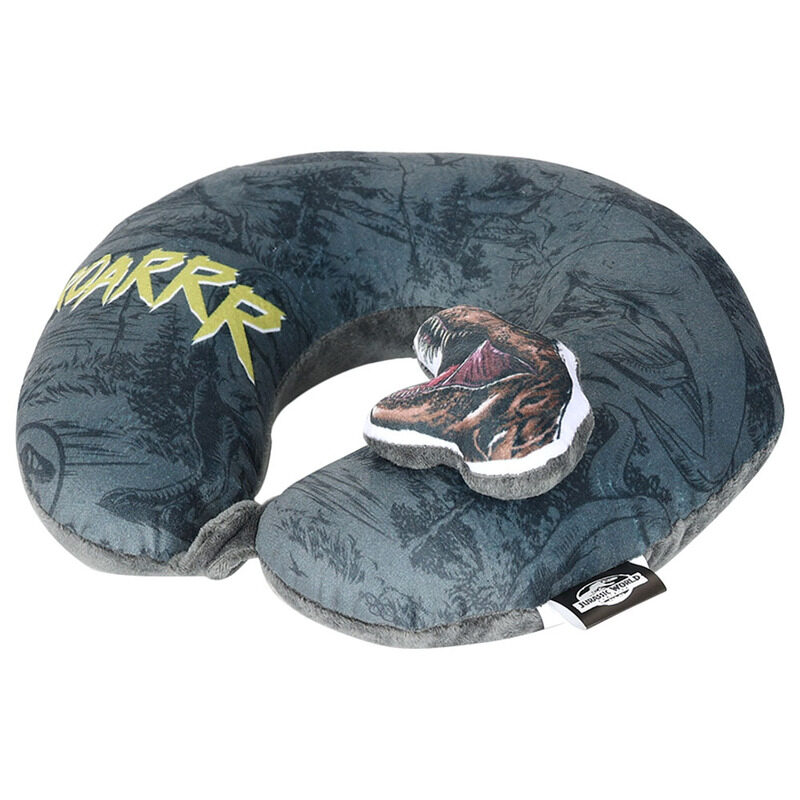 

Universal Jurassic World Dominion Kids 3D Neck Pillow, Grey