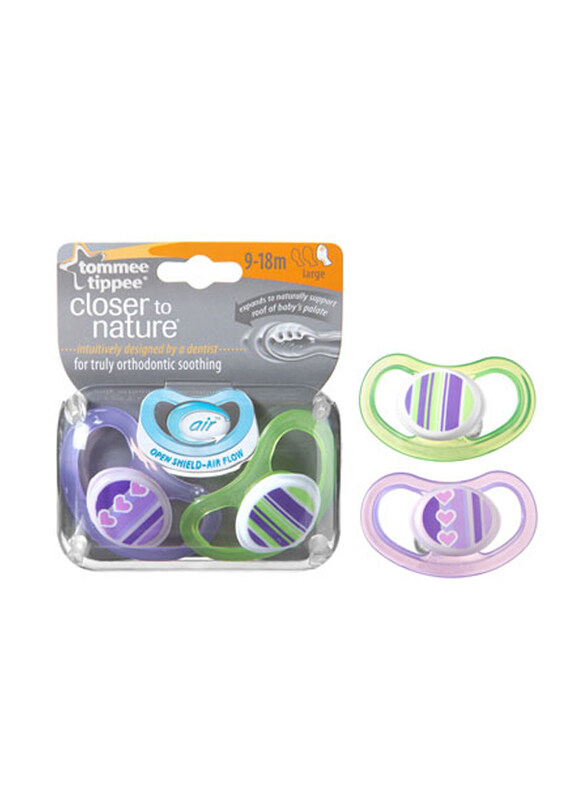 

Tommee Tippee Closer To Nature Air Soother, 2 Pieces, Multicolour