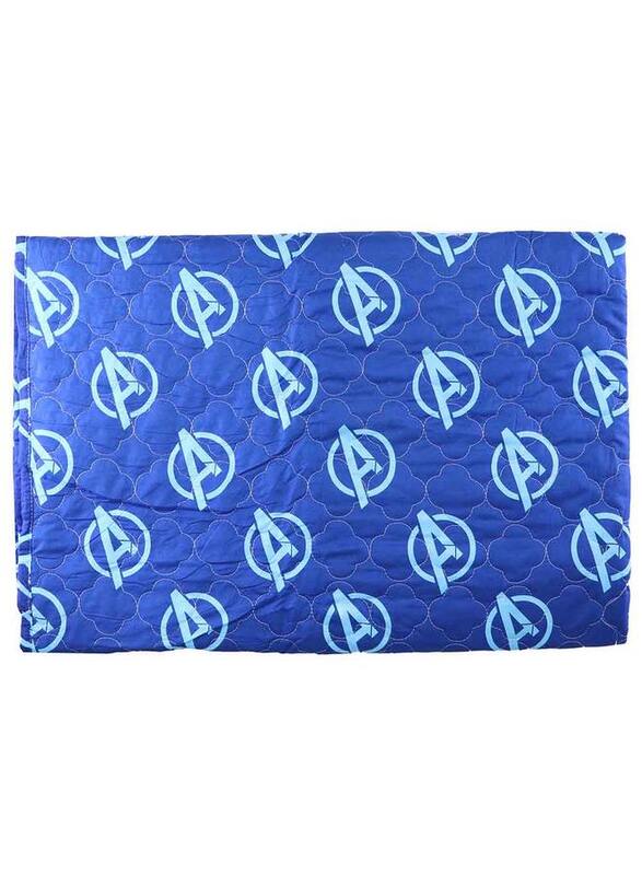 Marvel Quilted Avengers Print Bedspread, Blue