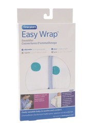 The First Year Cotton Easy Wrap Swaddler, 2-Pieces, Orange/Blue