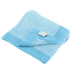 Pluchi Noah Mini Blanket with Elephant Toy, Blue