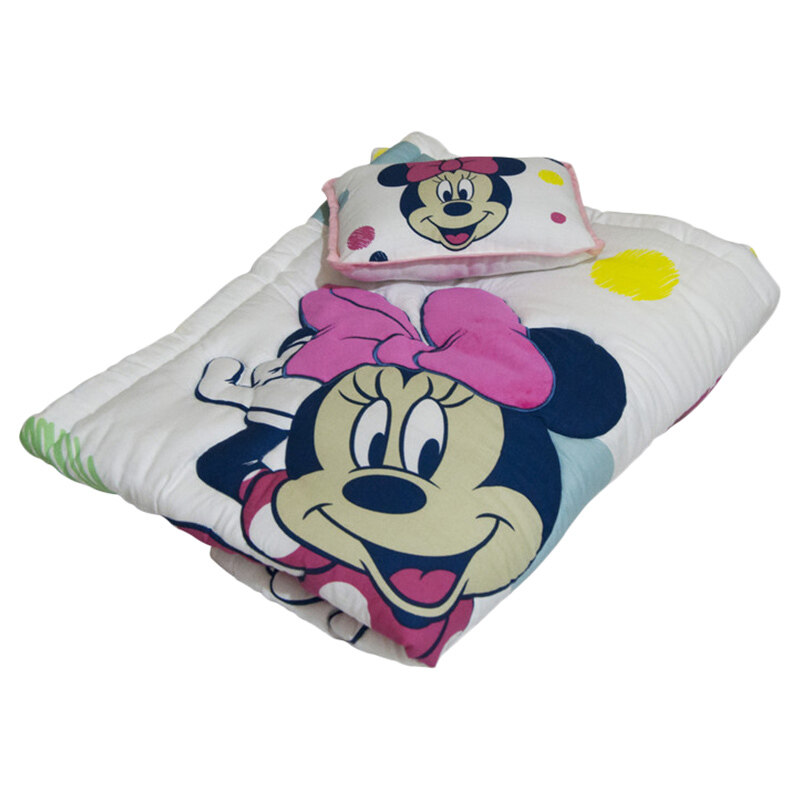 

Disney Minnie Mouse Baby Comforter with Pillow Set, White/Multicolour