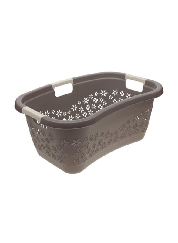 

Keeeper Soft-Grips Taupe Laundry Basket, Brown
