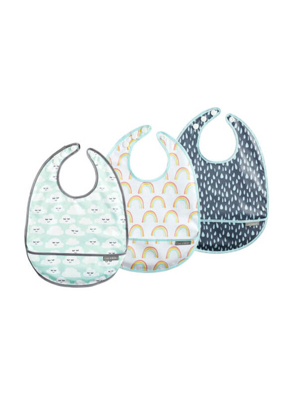 

JJ Cole Bib Set of 3 Piece, Clouds